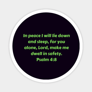 Bible Verse Psalm 4:8 Magnet